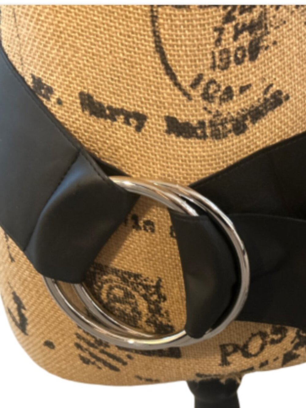 NWT Newport News Black Leather Double-Ring Ruffle Waist Belt Vintage Small Y2K